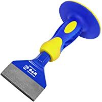 S&amp-R Cincel Albañil Pala 76 x 216 mm con Protector Mano. Cortafrio para Azulejos- Baldosas- Piedra- Hórmigón HRC 52-58